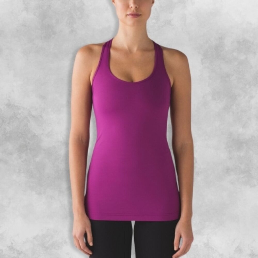 Lululemon Cool Racerback Tank Top Stretch Lightweight Sweat-Wicking Regal Plum 0